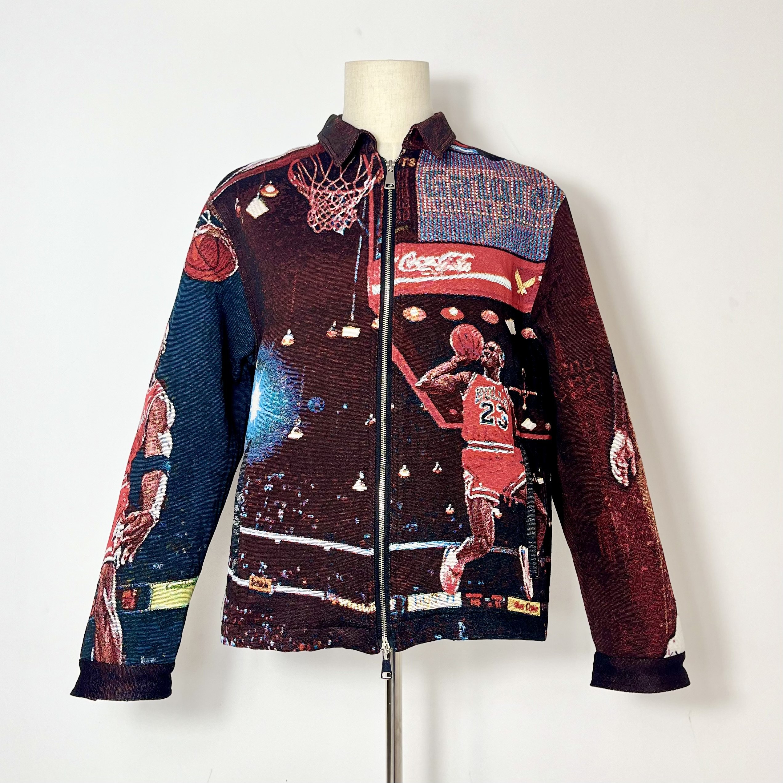 street wear casual windbreaker factory custom men's tapestry jacket