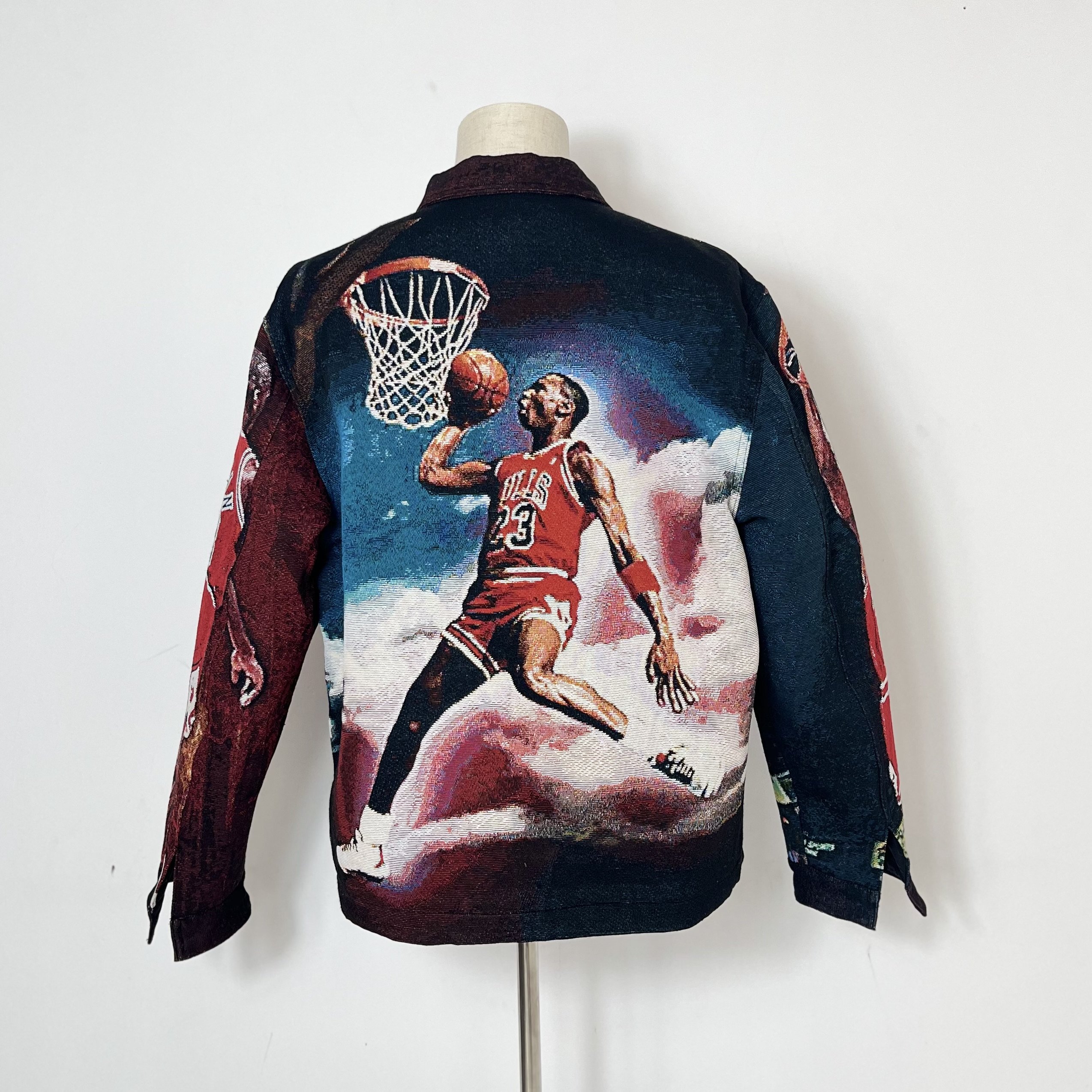 street wear casual windbreaker factory custom men's tapestry jacket