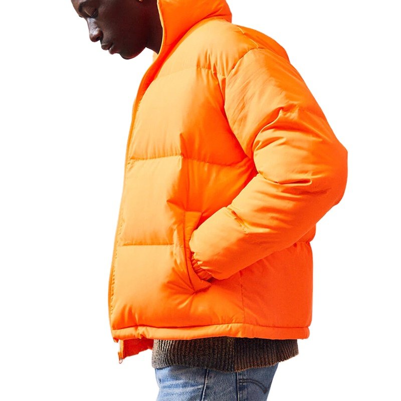 Men's Casual Puffer Jacket with Long Sleeves Body Fitted Latest Model Winter Zipper Closure Plain Dyed OEM Service Available