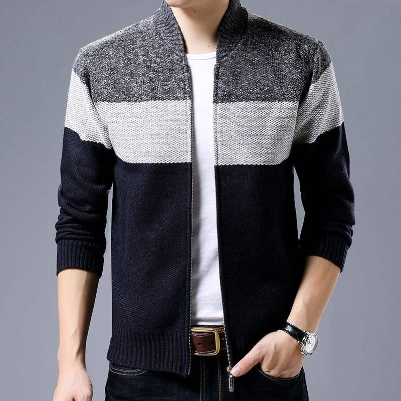 High quality Custom Autumn and winter cashmere sweater men's jacket supports customization