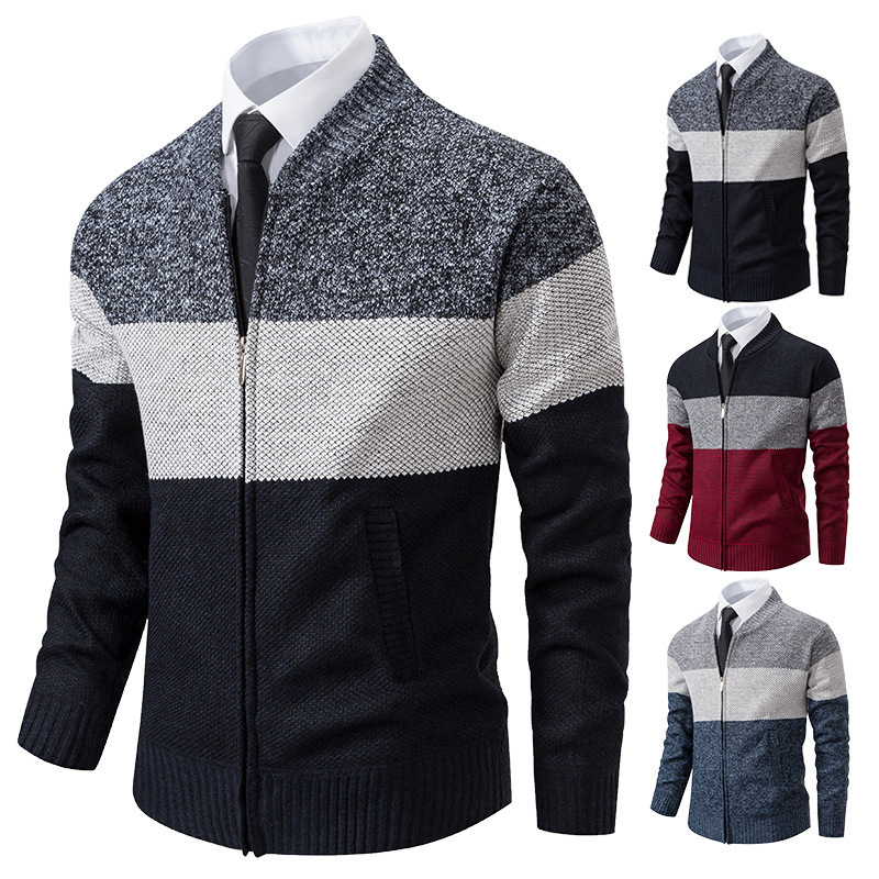 High quality Custom Autumn and winter cashmere sweater men's jacket supports customization