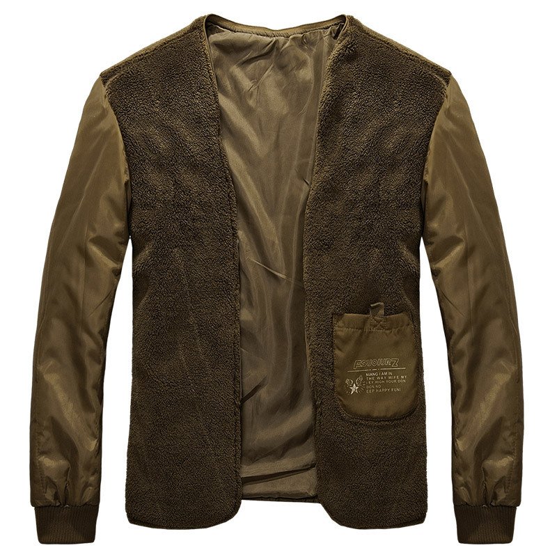 OEM Custom Design trendy men overcoat fleece hooded plus size men long coat slim sherpa detachable liner men's jacket