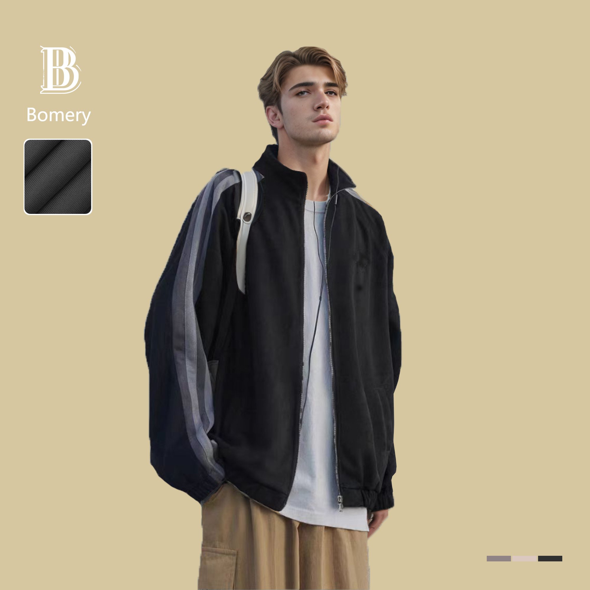 Bomery 2024 Men's Casual Jackets Hot Selling Fashion Designs Custom Denim & Fleece with Down XL Size OEM Service Winter Season