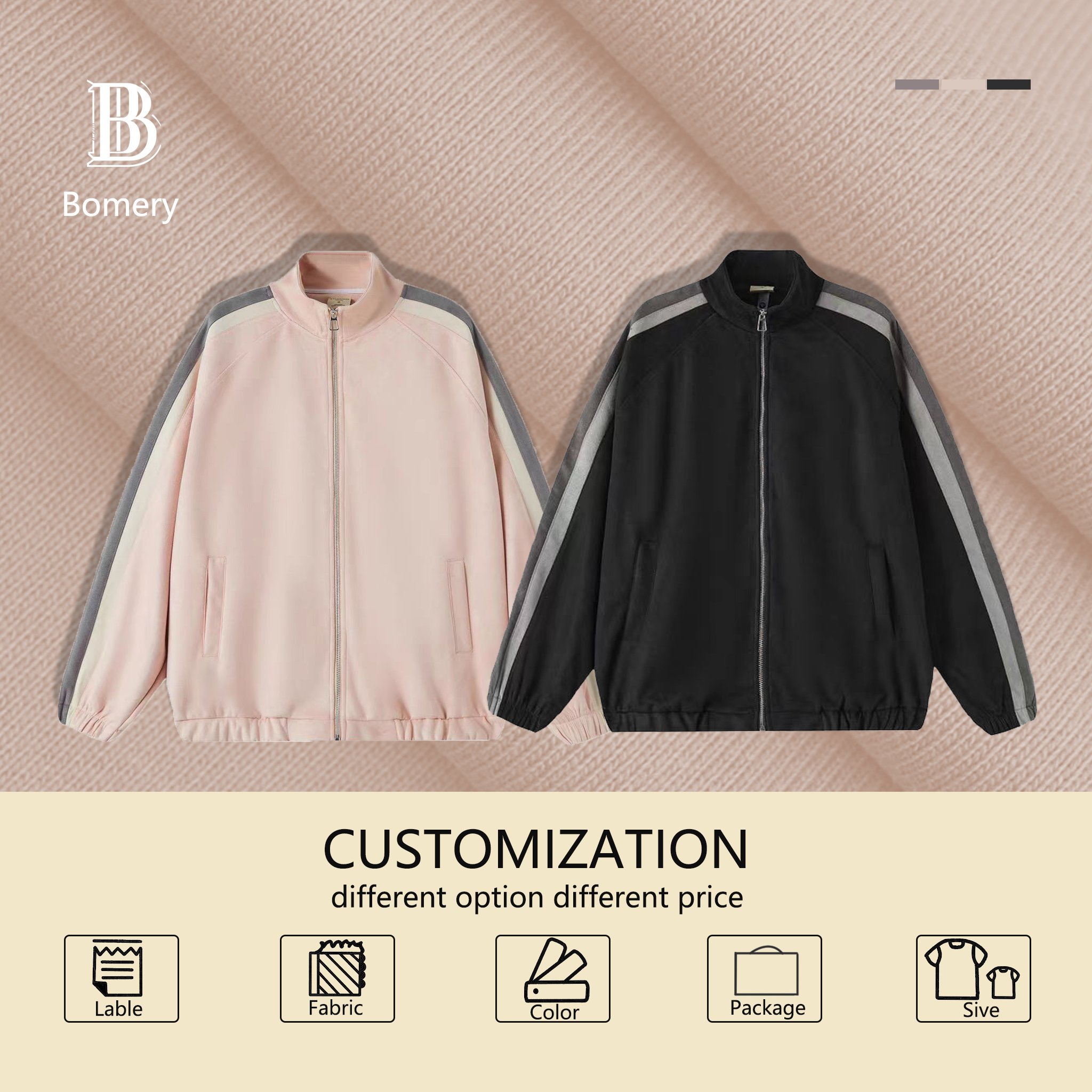 Bomery 2024 Men's Casual Jackets Hot Selling Fashion Designs Custom Denim & Fleece with Down XL Size OEM Service Winter Season
