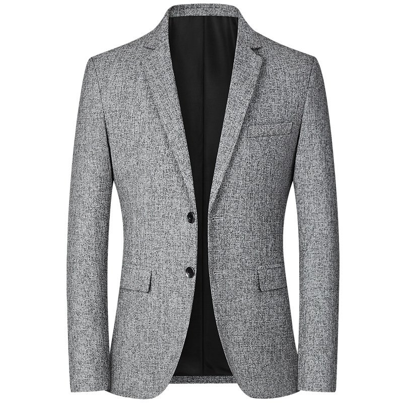 High Quality Casual Wash And Wear Notched Collar Two Button Men Blazer Jacket Sehe Fashion