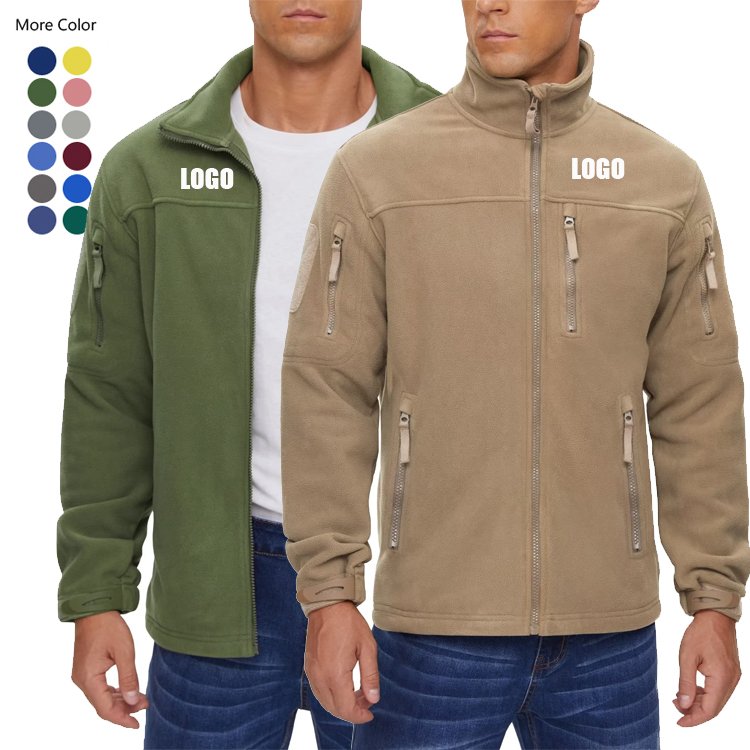 Winter Outdoor Wind Breaker Jacket Full Zip Up Thermal Warm Coat Safari Suit For Men Fleece Jacket Men's Tactical Jacket