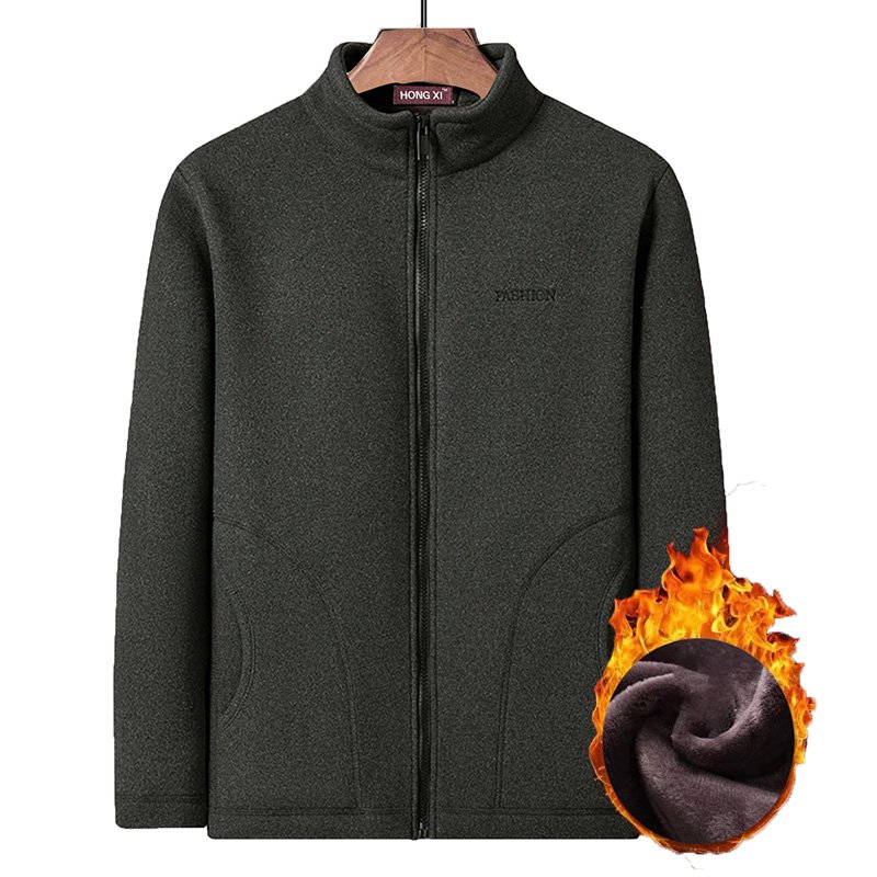 Asian size autumn clothes for middle-aged men newly designed windproof outerwear Casual Warmer fleece Winter Jacket for men