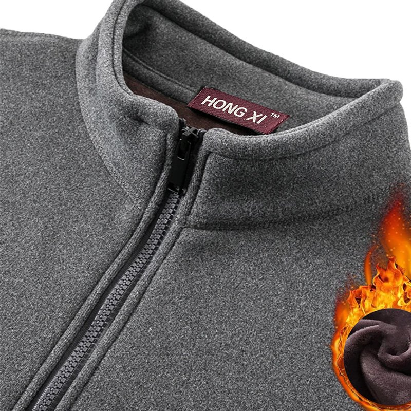 Asian size autumn clothes for middle-aged men newly designed windproof outerwear Casual Warmer fleece Winter Jacket for men