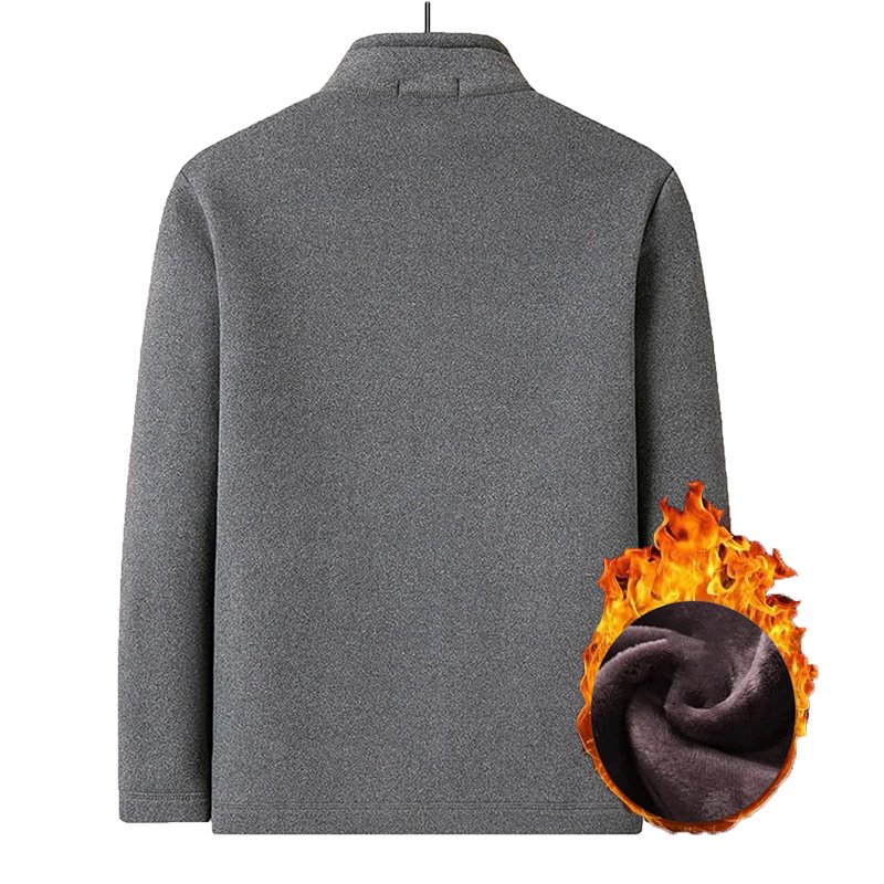 Asian size autumn clothes for middle-aged men newly designed windproof outerwear Casual Warmer fleece Winter Jacket for men