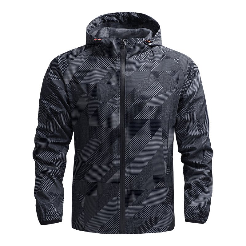 Wholesale Custom Outdoor Jacket Zipper Jacket Casual Loose Outdoor Sport Hooded Men'S Jacket