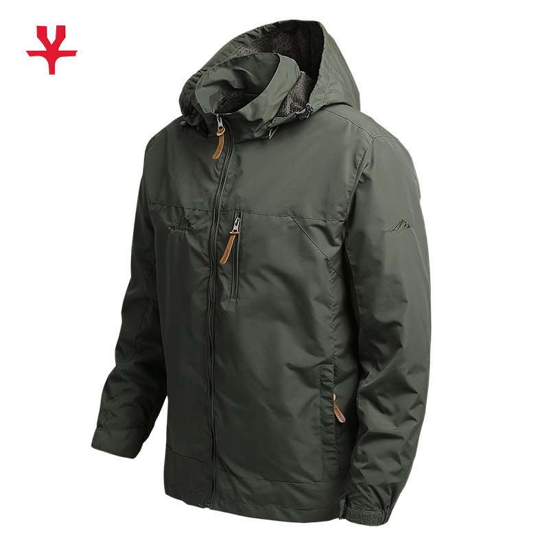 Custom New Arrivals Windbreaker Embroidery Polyester Cotton Sports Mens Hood Jackets