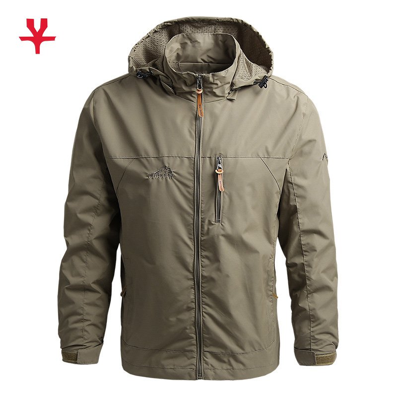 Custom New Arrivals Windbreaker Embroidery Polyester Cotton Sports Mens Hood Jackets