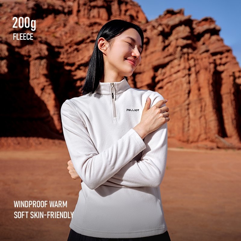 2024 New Arrival outdoor 1/3 zip pullovers men wear polar fleece jacket warm
