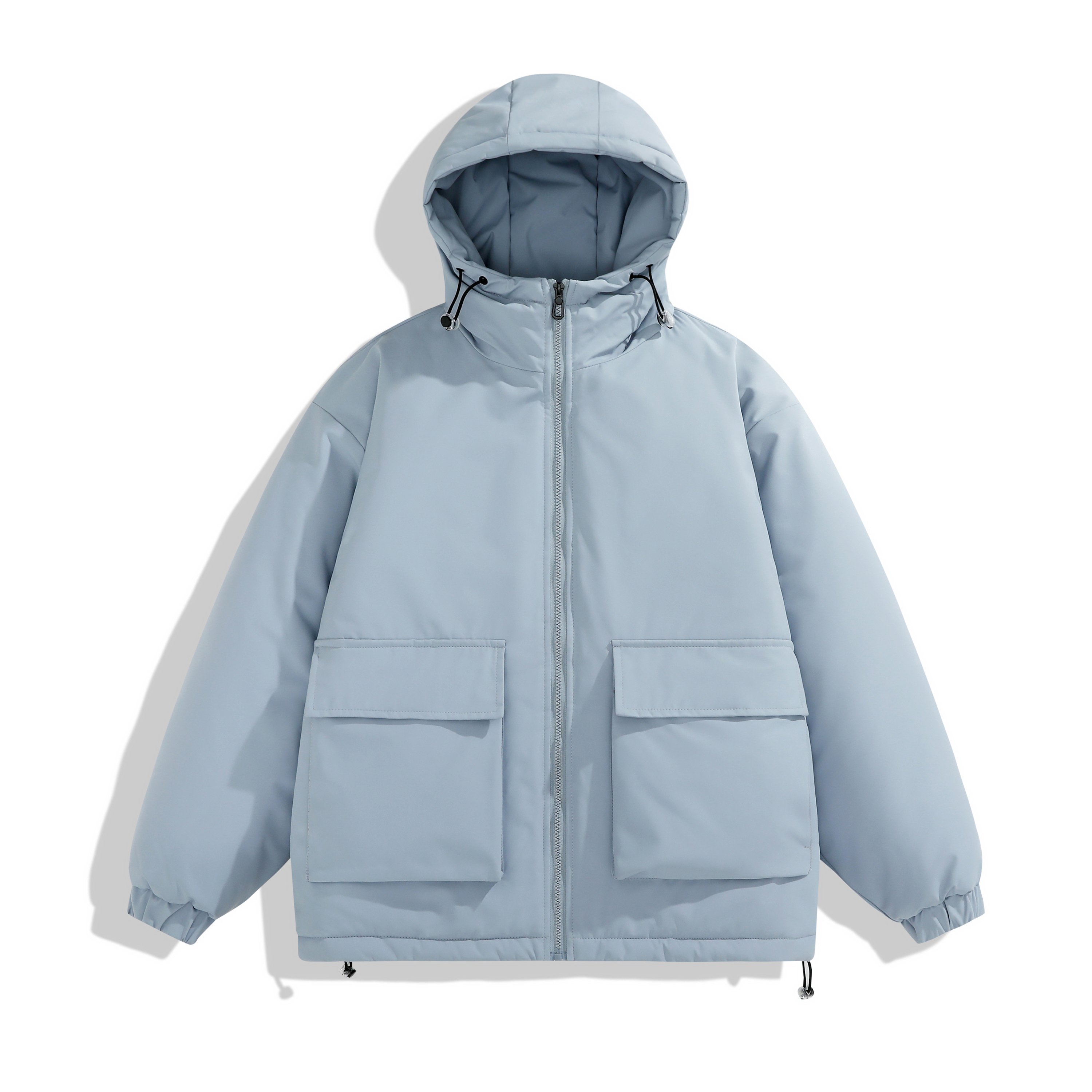 Cheap Light Warm Duck Feather Custom Logo Nylon Black Hooded Winter Bubble Down Puffer Jackets Coat for Men