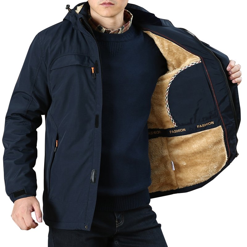 jaqueta de inverno longo ropa fashion vestido invierno work out clothes plus size men's coat faux fur lining winter jacket