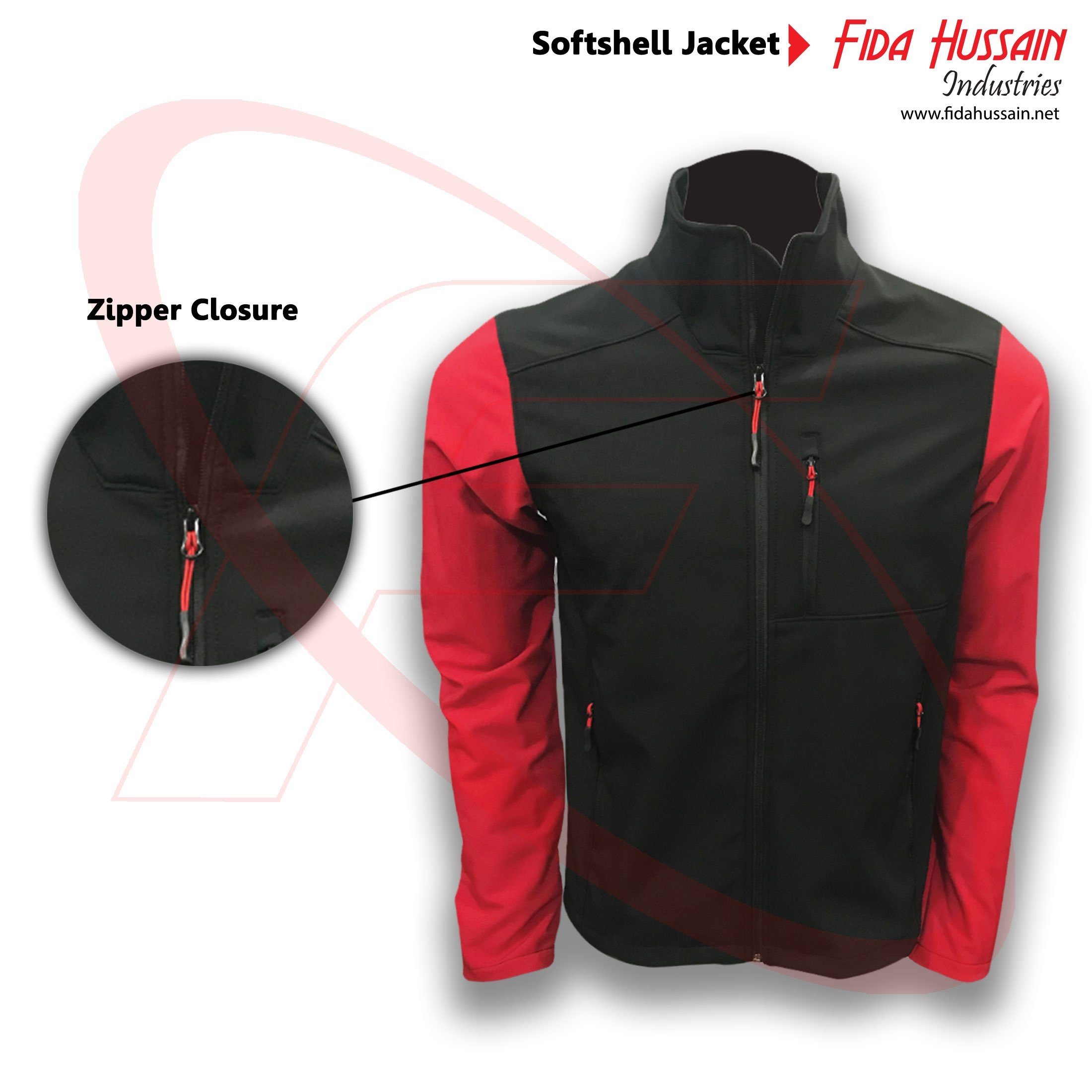 Best Quality Soft shell Jacket For Men Wholesale Clothing Custom Mens Waterproof Softshell Jacket Red & Black jacket Soft Shell