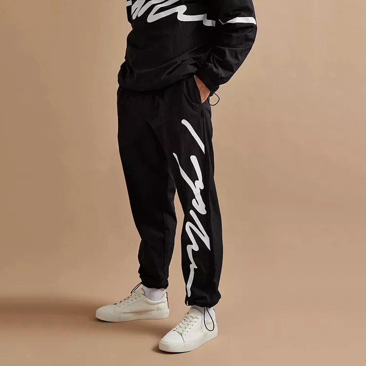 Tuhao OEM custom print drawstring Scratchy Letters Track Jacket Cool Streetwear Windbreaker Tracksuit Unisex Men