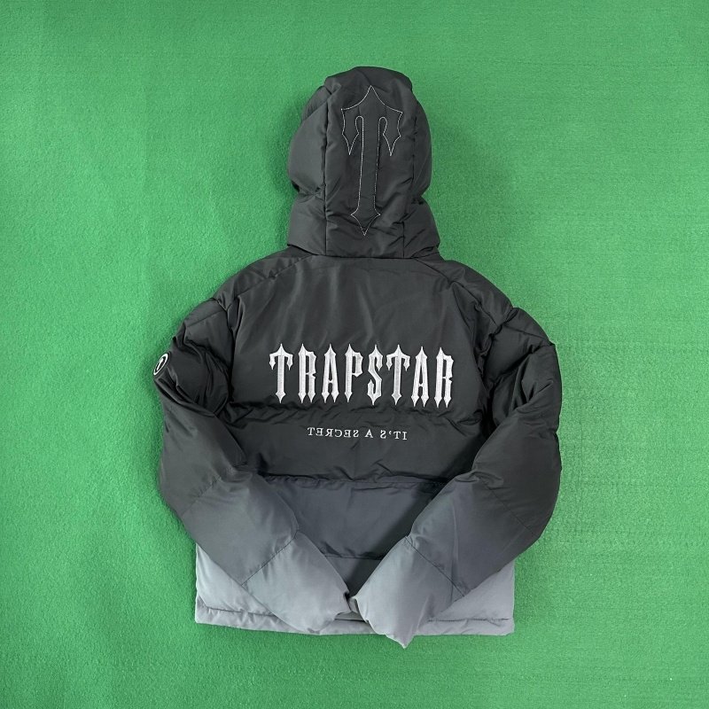 Trapstar London Embroidery Jacket Men Autumn and Winter Down Jacket Men's Clothing Outdoor Warm Tops Thick Hoodie