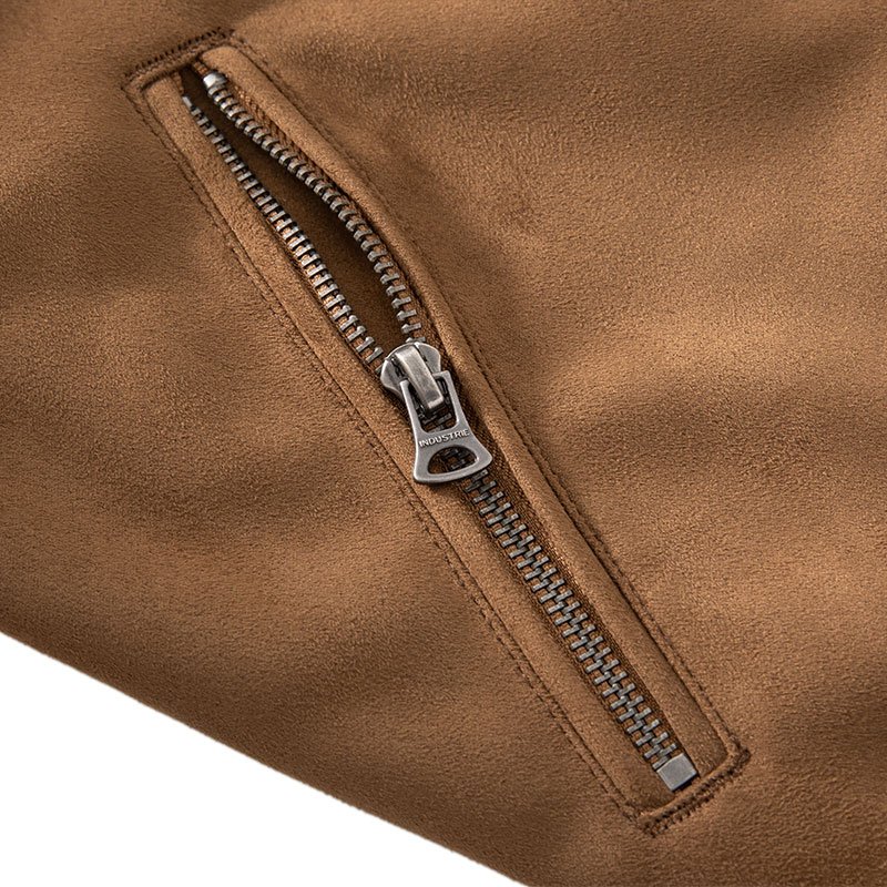Retail wholesale new fashion men's slim fit jacket warm brown leather cotton padded male jacket