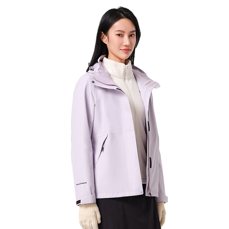3 in 1 fleece liner breathable seamless stylish winter outdoor hiking waterproof jackets for women