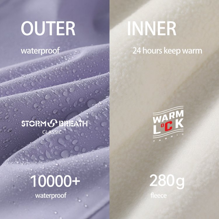 3 in 1 fleece liner breathable seamless stylish winter outdoor hiking waterproof jackets for women