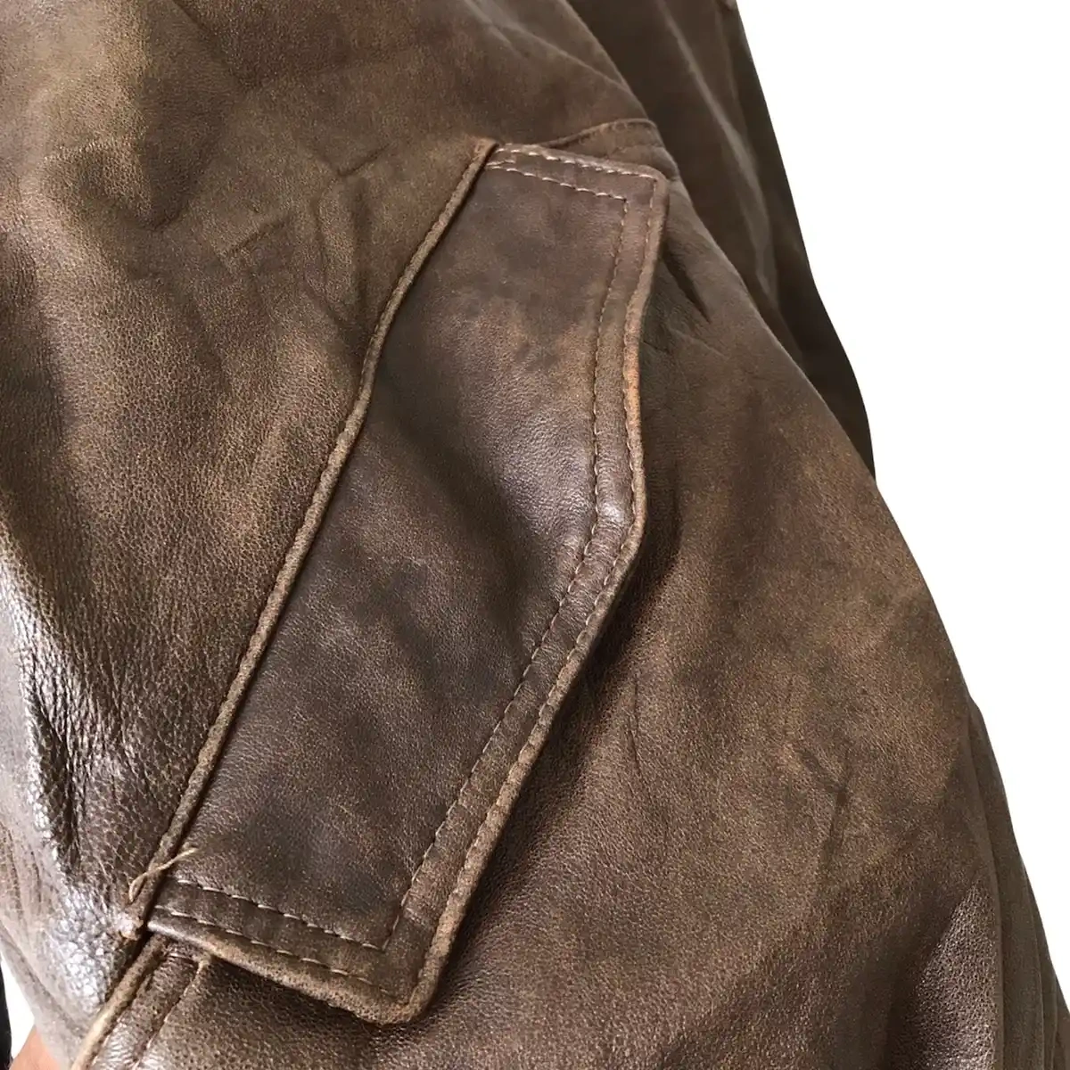 Custom High Street Unisex Authentic Vintage 90s Genuine Leather Loose Fit Windbreaker Men's Jackets