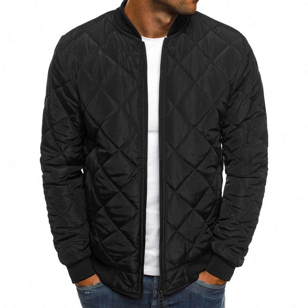 2021 New Fashion Men Padded jacket for Men autumn winter warm coat long sleeve zipper pure color loose men jacket