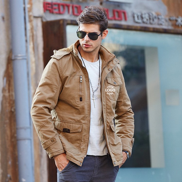 Hot selling casual parka jackets windproof warm windbreaker coat mens hooded outdoor jackets