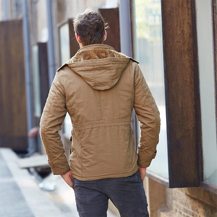 Hot selling casual parka jackets windproof warm windbreaker coat mens hooded outdoor jackets