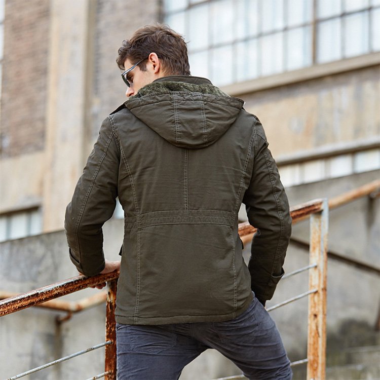 Hot selling casual parka jackets windproof warm windbreaker coat mens hooded outdoor jackets