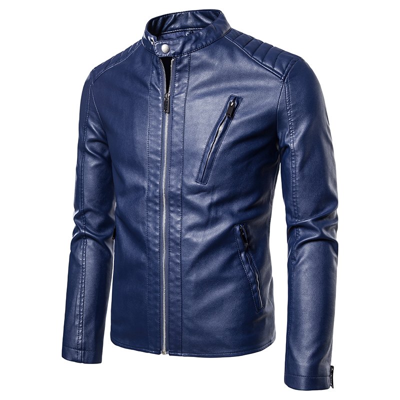 Spring and Autumn Men's Leather Jacket Men's Slim Motorcycle jacket men leather coats
