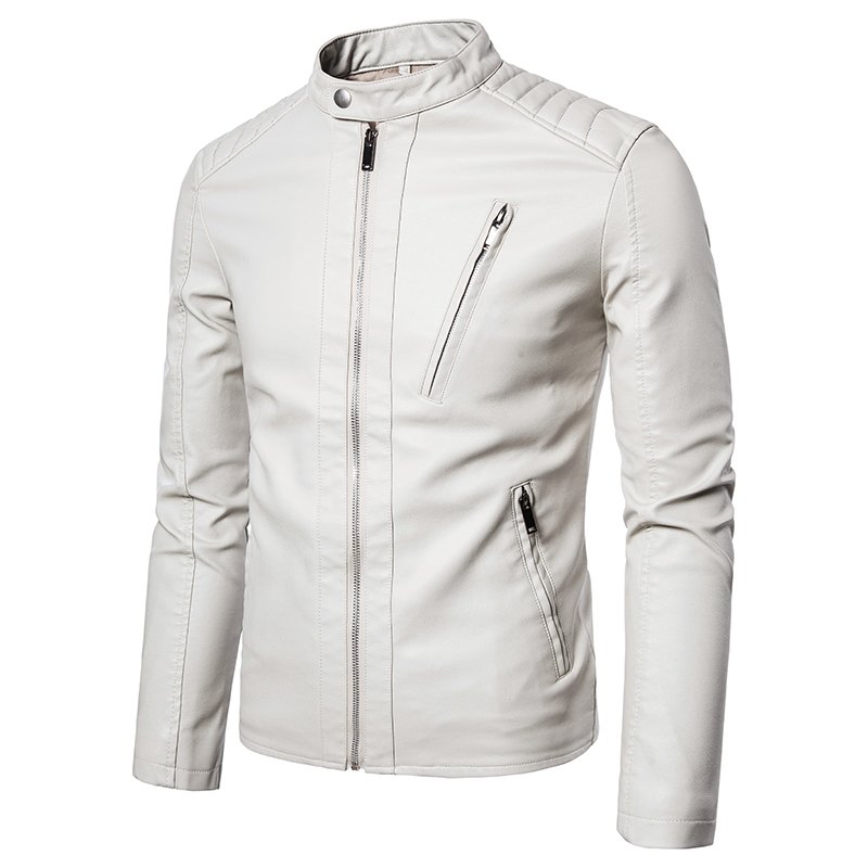 Spring and Autumn Men's Leather Jacket Men's Slim Motorcycle jacket men leather coats
