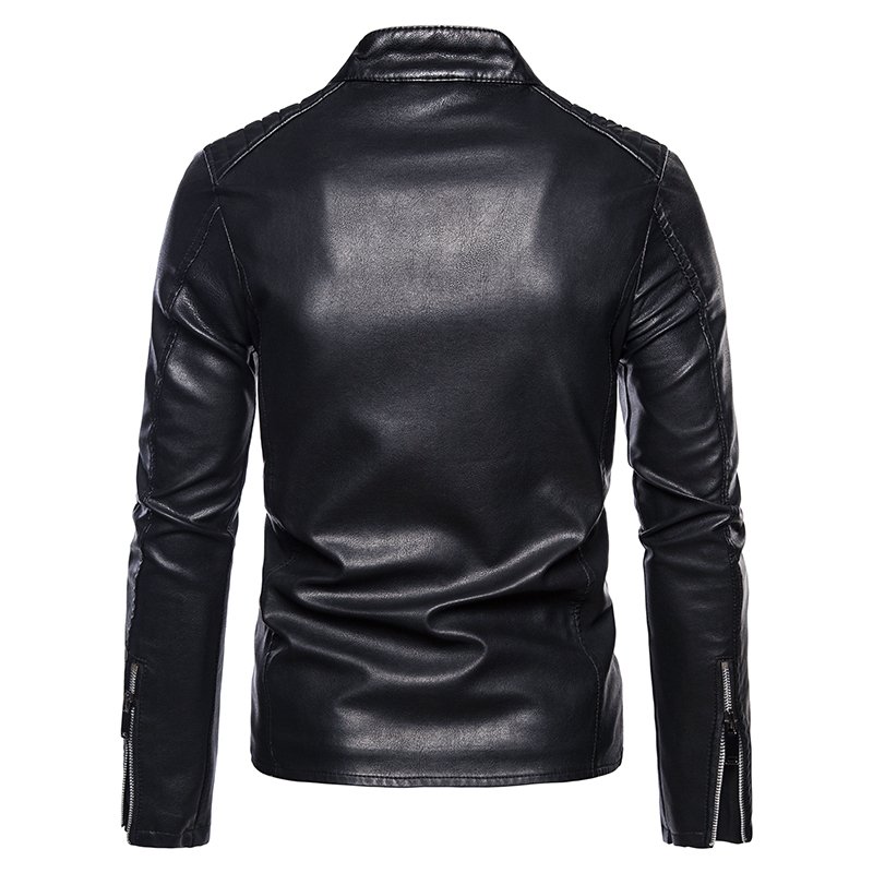 Spring and Autumn Men's Leather Jacket Men's Slim Motorcycle jacket men leather coats
