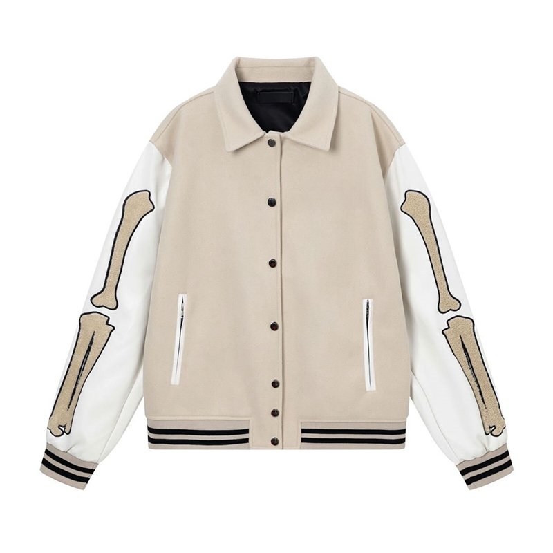 Wholesale New Arrival High Quality Winter Autumn PU Leather Coat StreetWear Embroider Amiry Oversized Baseball Men's Jacket
