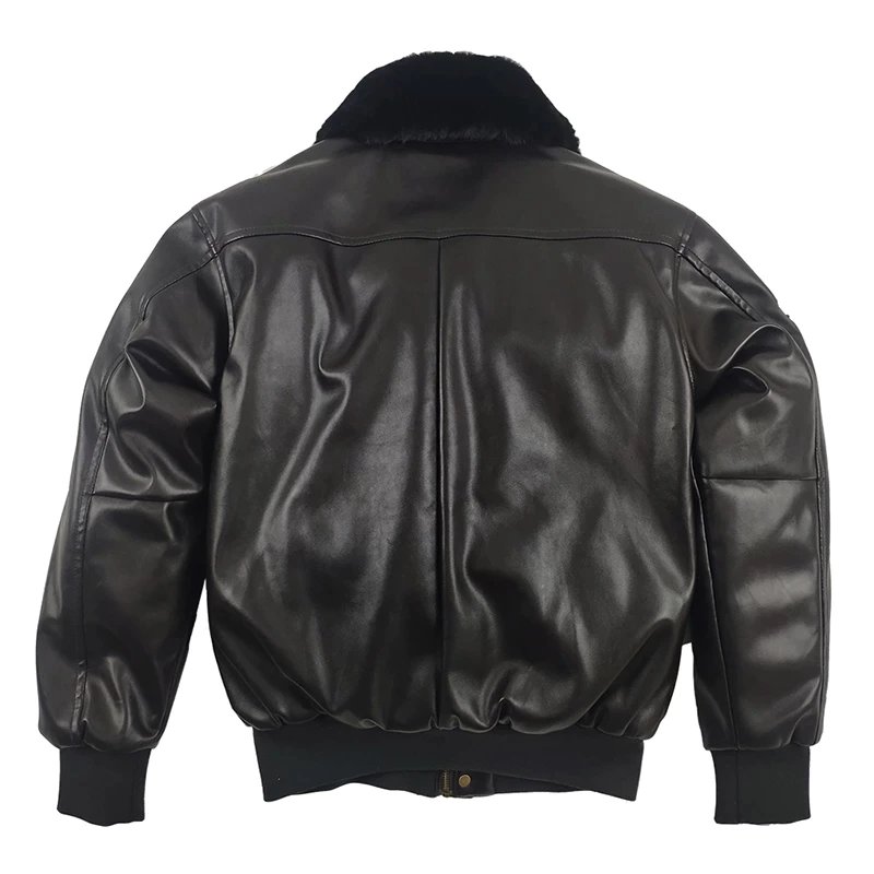 Men's Winter Retro Leather Jacket Outwear Bomber Jacket Wind breaker Casual Motorcycle Leather Jackets Male Fur Collar