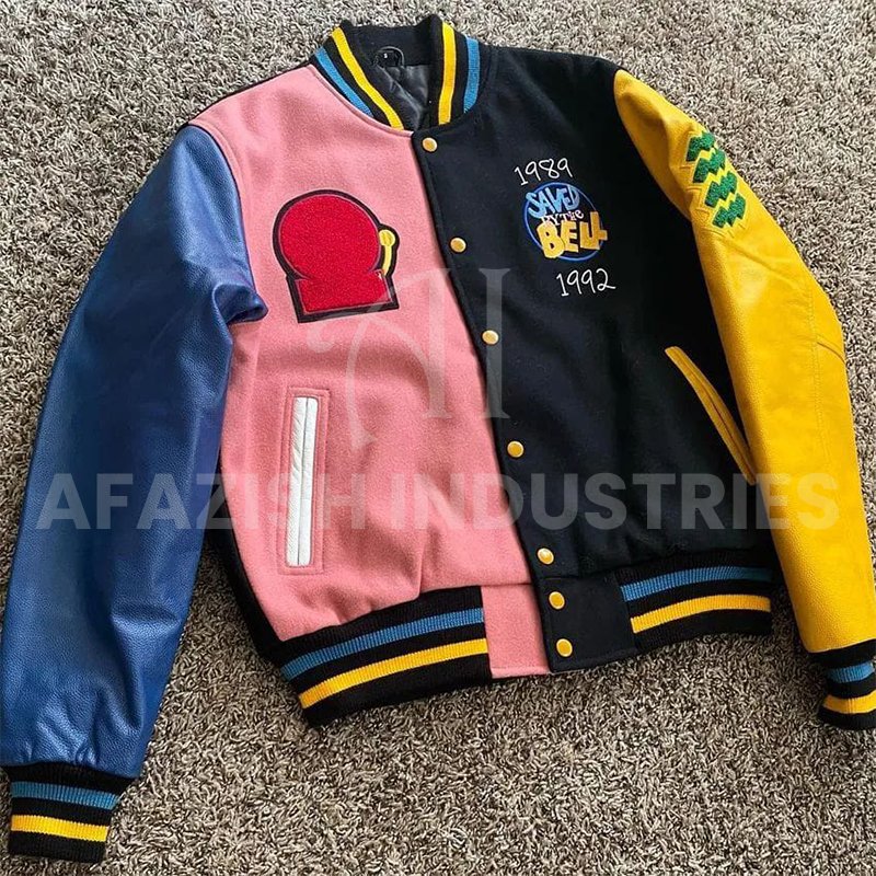 Custom Embroidery Chenille Patches Varsity Bomber Letterman College Plus Size baseball varsity Jackets leather sleeves