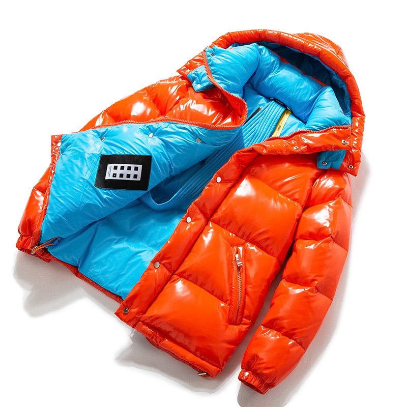 Factory wholesale new glossy 86%~90% duck down warm loose casual men's winter down jacket for outdoor