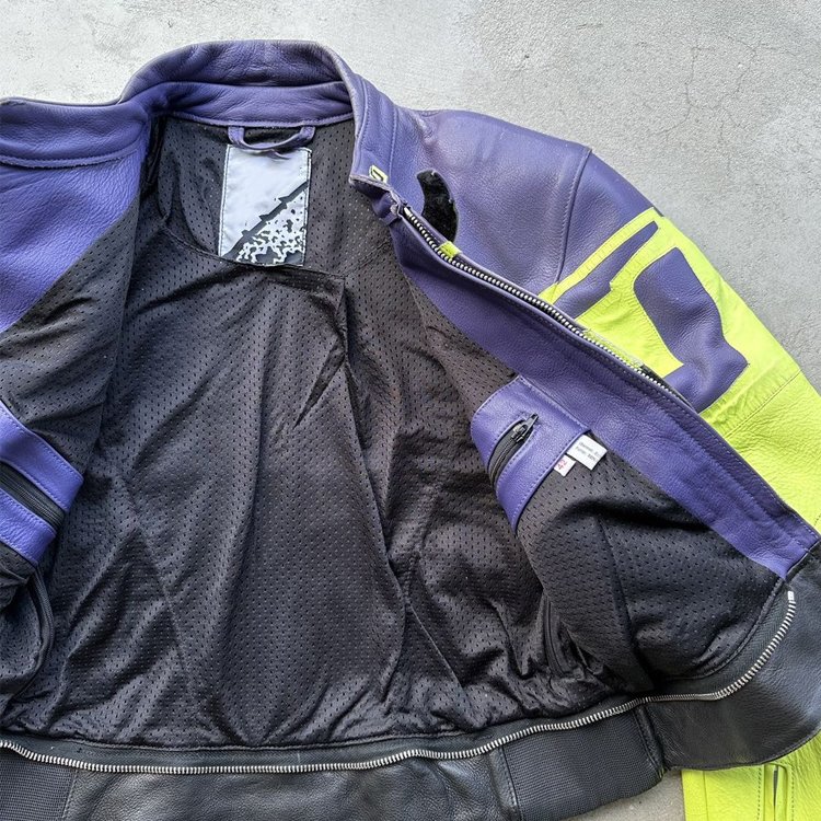 2024 high quality zipper leather racing jacket for men