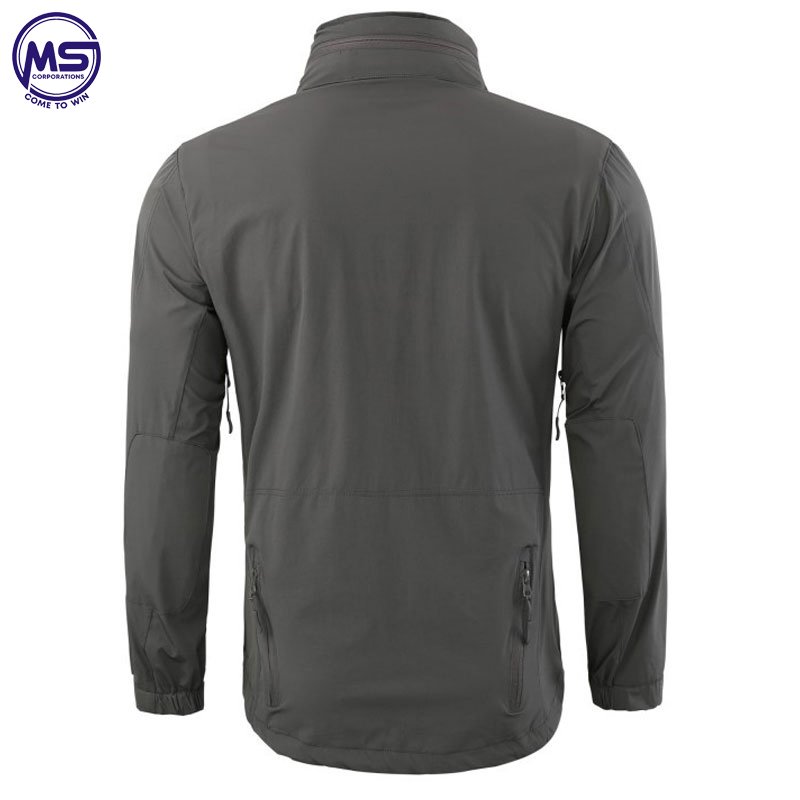 Wholesale Style Softshell Waterproof Hiking Jacket Zipper Double Top Quality men Softshell Jacket