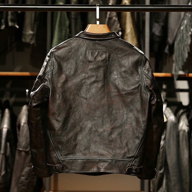 OEM Custom Made New Thickened Moto Genuine Leather Jacket Windproof Plus Size Vintage Casual Men's Classic Polished Horseskin Cl