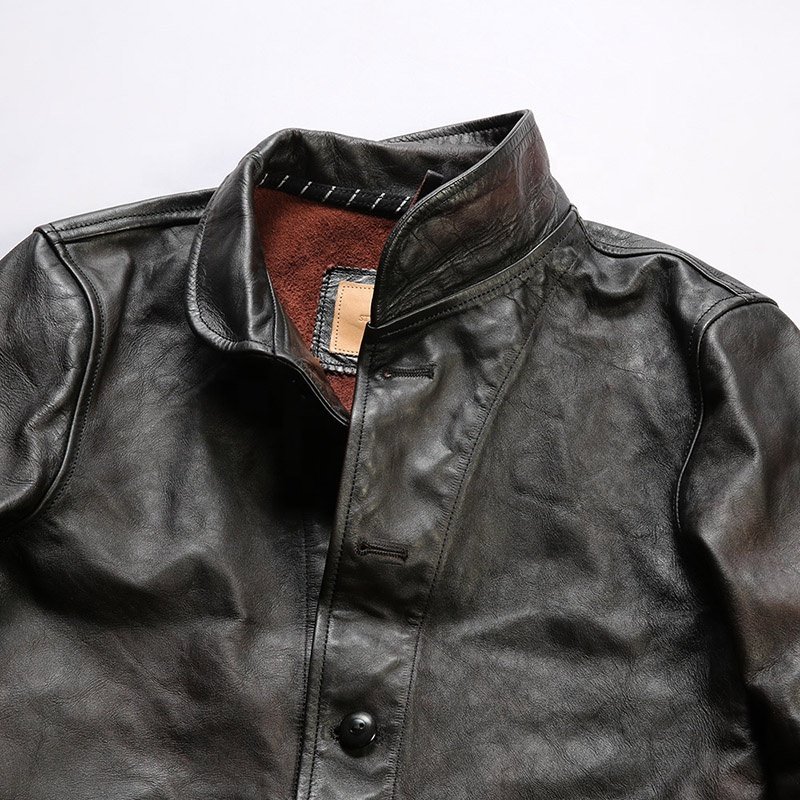 OEM Custom Made New Thickened Moto Genuine Leather Jacket Windproof Plus Size Vintage Casual Men's Classic Polished Horseskin Cl