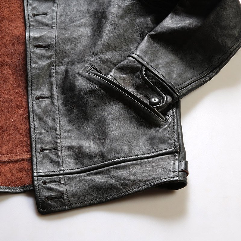 OEM Custom Made New Thickened Moto Genuine Leather Jacket Windproof Plus Size Vintage Casual Men's Classic Polished Horseskin Cl