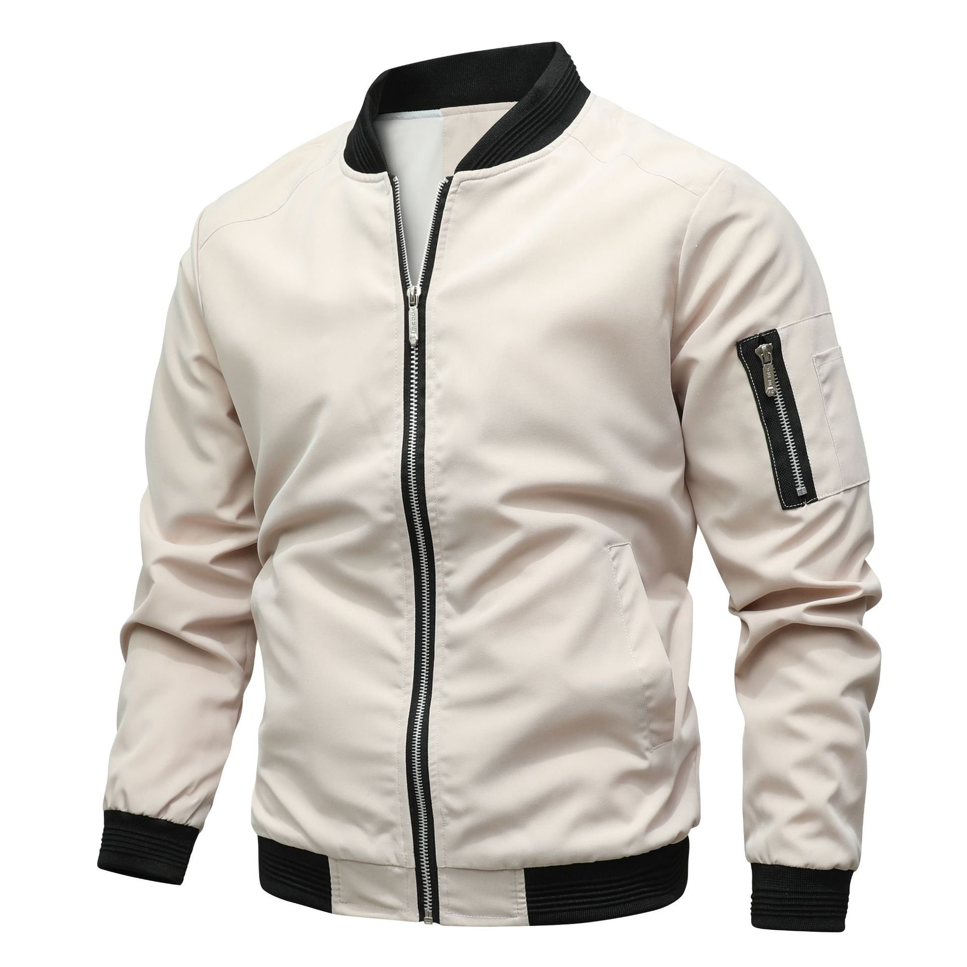 Custom Logo Men's Jacket Windproof Autumn Long Sleeve Casual Jacket Coat Bomber Jacket