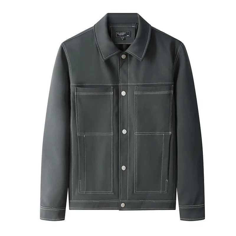 Fashion New High Quality Autumn and Winter Jacket Thick Windproof Warm Trendy Coat Loose Lapel Men's Jacket
