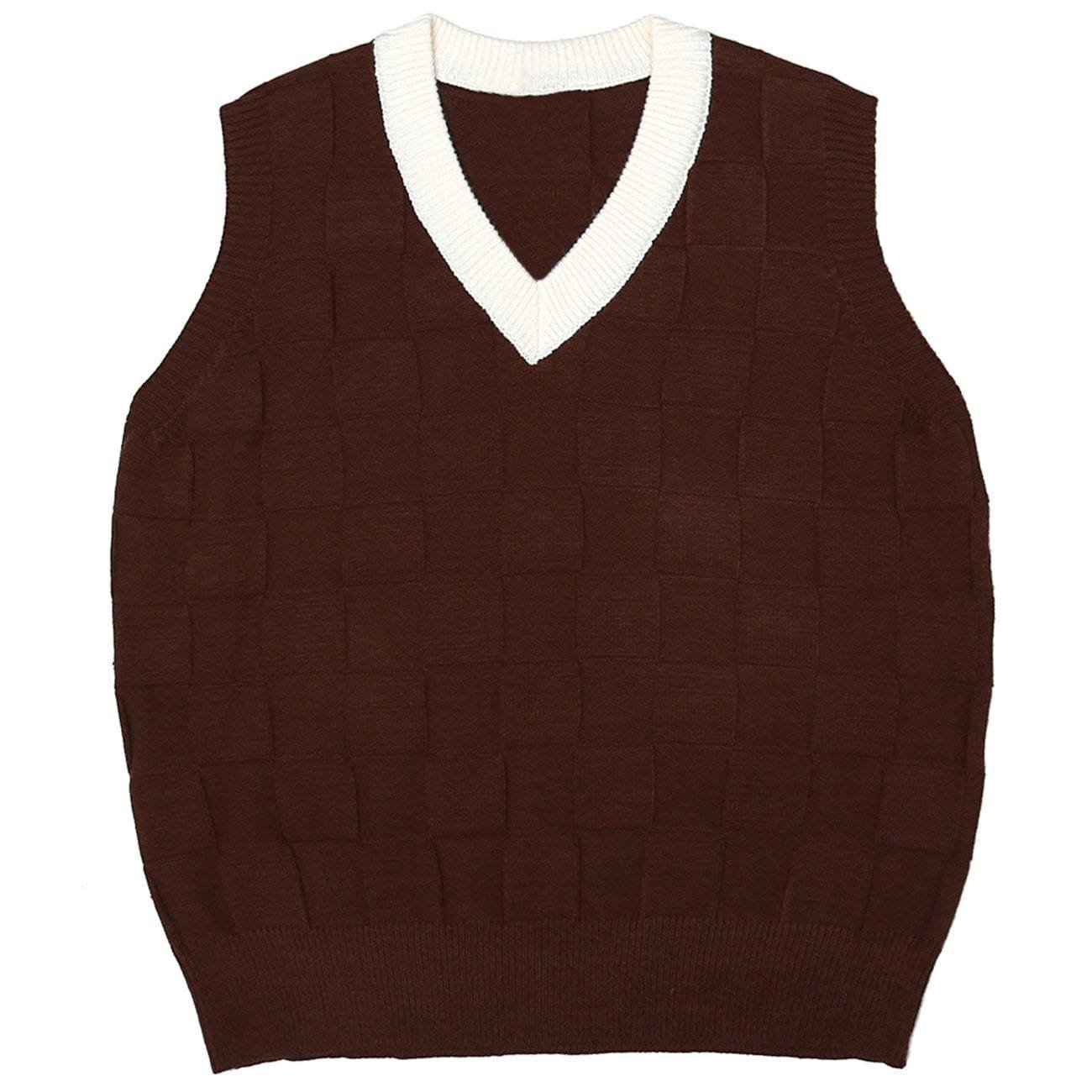 OEM&ODM Customized LOGO Spring New Fashion Fashion Casual Oversized V Neck Pullover Sleeveless Men's Sweater Vest