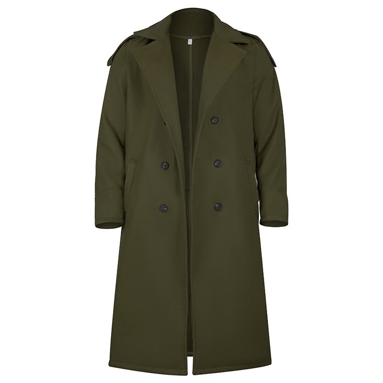 Winter Male Warm Long Coats Windproof Thick Double Breasted Men's Clothing Plus Size Trench Coats