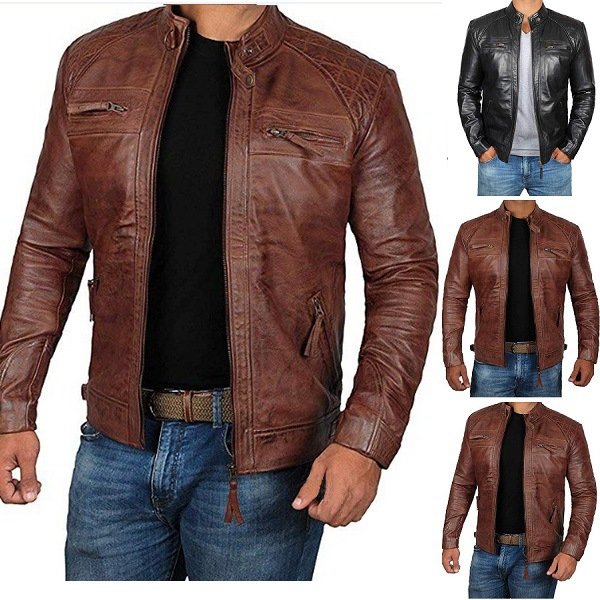 Top Quality Latest Designer Motorbike Men Jackets Leather And Coats Custom
