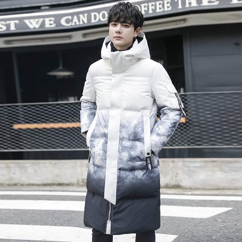 2021 new trend men's thick winter down jacket waterproof windproof breathable jacket large size men's hoodie jacket.