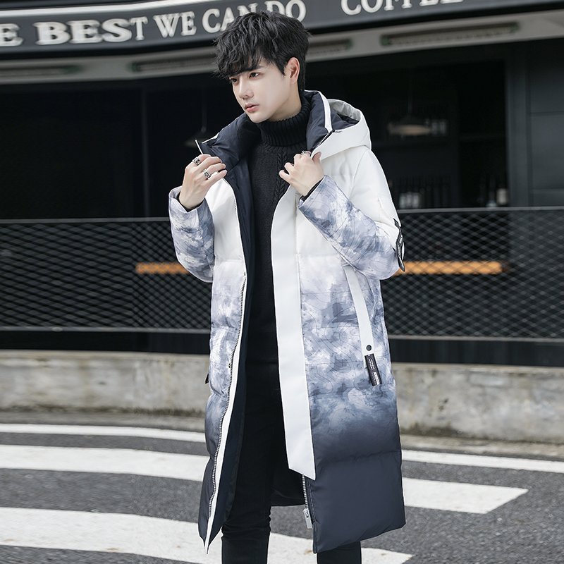 2021 new trend men's thick winter down jacket waterproof windproof breathable jacket large size men's hoodie jacket.