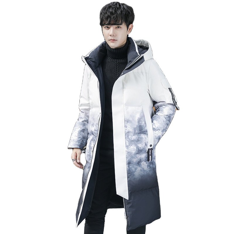 2021 new trend men's thick winter down jacket waterproof windproof breathable jacket large size men's hoodie jacket.